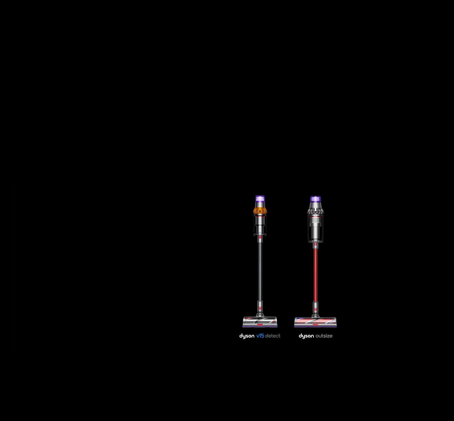 Dyson Outsize High Torque XL cleaner head cleaning 25% more floor than a Dyson V11 High Torque cleaner head